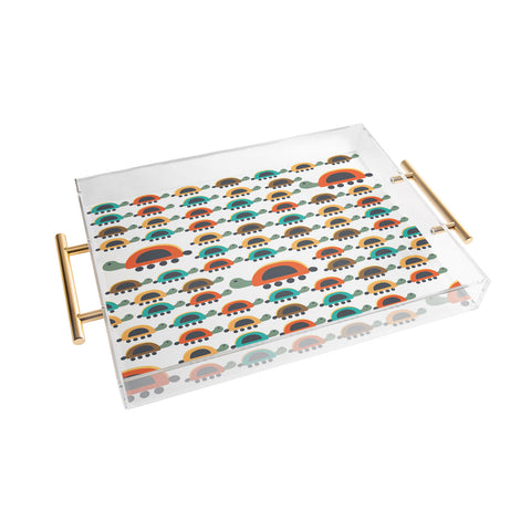 Gabriela Larios Colorful Turtles Acrylic Tray