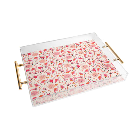 Gabriela Larios Flamingos Acrylic Tray
