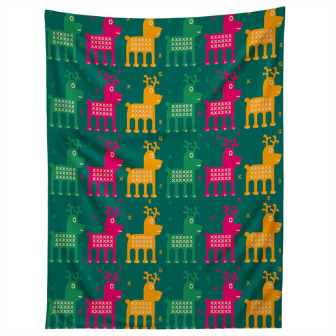 Gabriela Larios Reindeers Tapestry