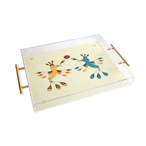 Gabriela Larios Tortolitas Couple Acrylic Tray
