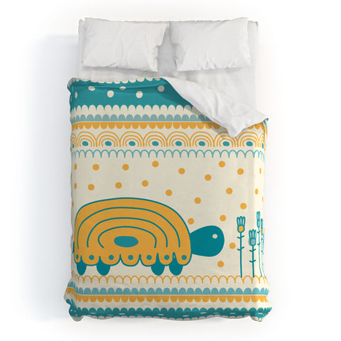 Gabriela Larios Tortuguiando Duvet Cover