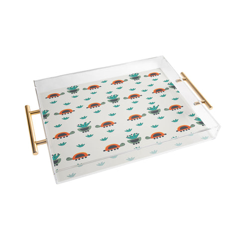 Gabriela Larios Turtles And Pots Acrylic Tray