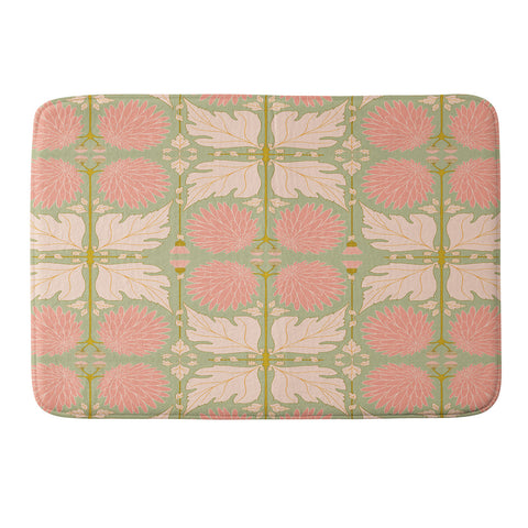 Gabriela Simon Art Nouveau Bohemian Peach Memory Foam Bath Mat