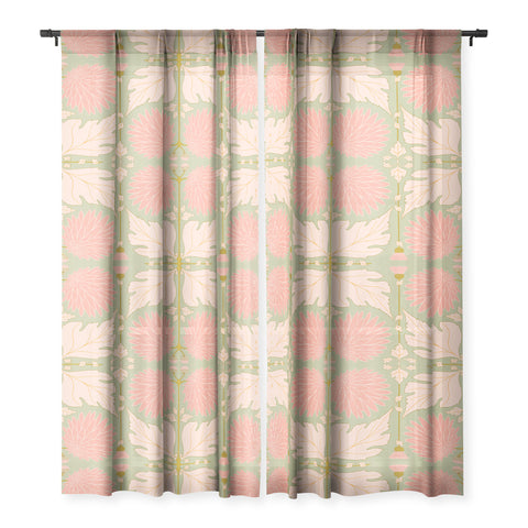 Gabriela Simon Art Nouveau Bohemian Peach Sheer Non Repeat