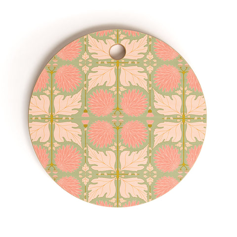 Gabriela Simon Art Nouveau Bohemian Peach Cutting Board Round