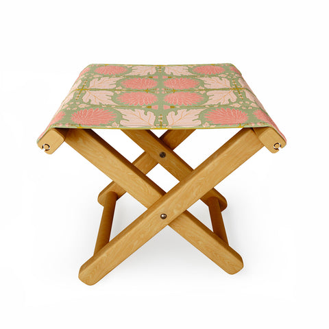 Gabriela Simon Art Nouveau Bohemian Peach Folding Stool