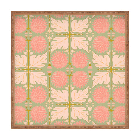 Gabriela Simon Art Nouveau Bohemian Peach Square Tray
