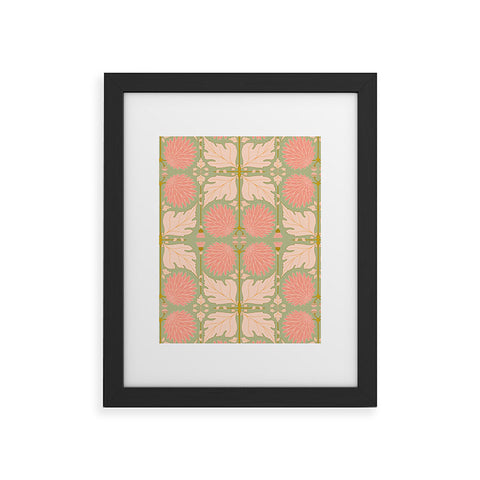 Gabriela Simon Art Nouveau Bohemian Peach Framed Art Print