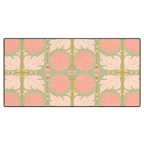 Gabriela Simon Art Nouveau Bohemian Peach Desk Mat