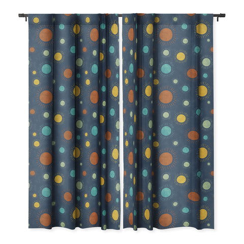 Gabriela Simon Blue Desert Sun Blackout Window Curtain