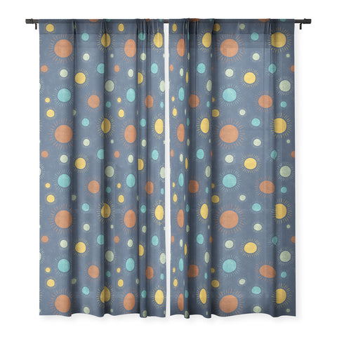 Gabriela Simon Blue Desert Sun Sheer Window Curtain