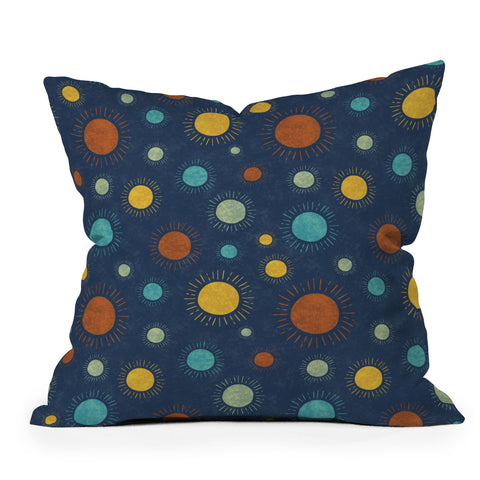 Gabriela Simon Blue Desert Sun Outdoor Throw Pillow