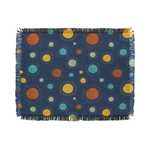 Gabriela Simon Blue Desert Sun Throw Blanket