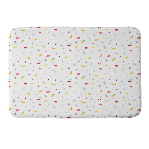 Gabriela Simon Ditsy Fruity Doodles Memory Foam Bath Mat