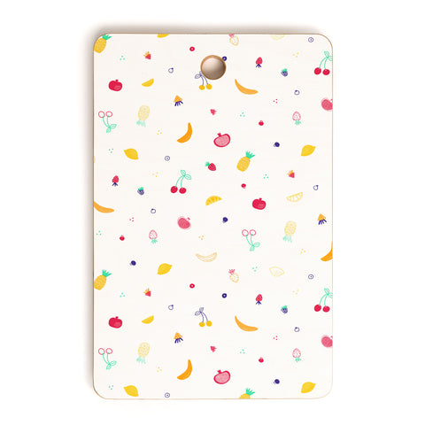 Gabriela Simon Ditsy Fruity Doodles Cutting Board Rectangle