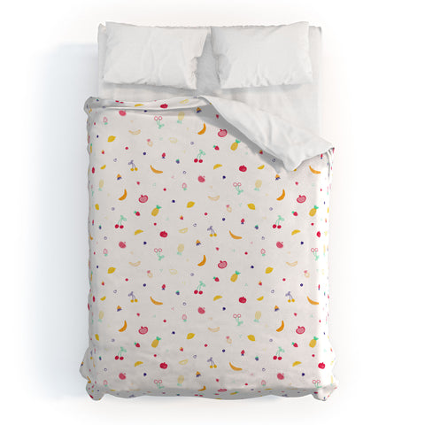 Gabriela Simon Ditsy Fruity Doodles Duvet Cover