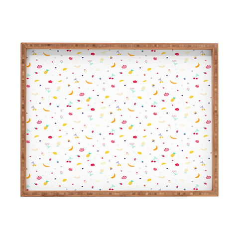 Gabriela Simon Ditsy Fruity Doodles Rectangular Tray