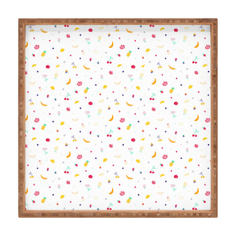 Gabriela Simon Ditsy Fruity Doodles Square Tray