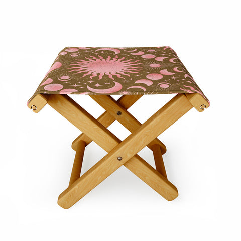 Gabriela Simon Dusty Pink Boho Celestial Folding Stool
