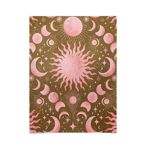 Gabriela Simon Dusty Pink Boho Celestial Poster