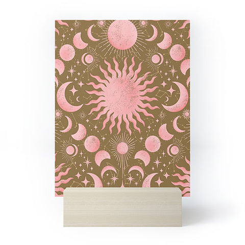 Gabriela Simon Dusty Pink Boho Celestial Mini Art Print