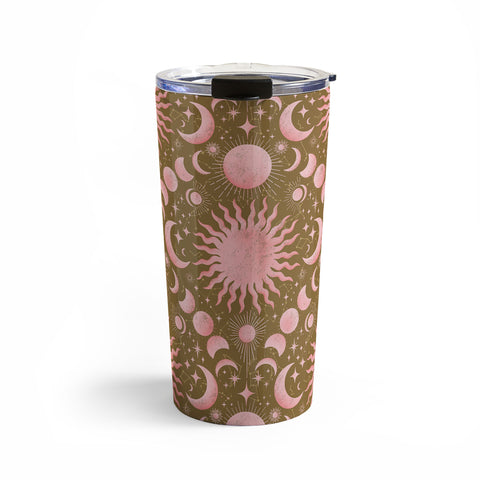 Gabriela Simon Dusty Pink Boho Celestial Travel Mug