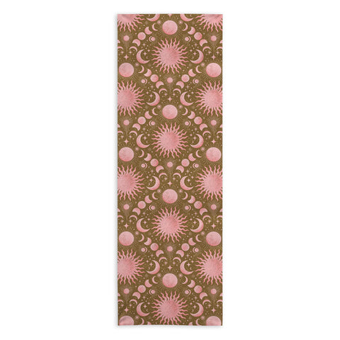 Gabriela Simon Dusty Pink Boho Celestial Yoga Towel