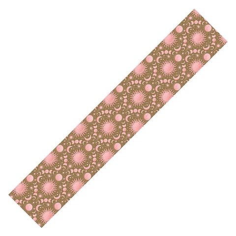 Gabriela Simon Dusty Pink Boho Celestial Table Runner