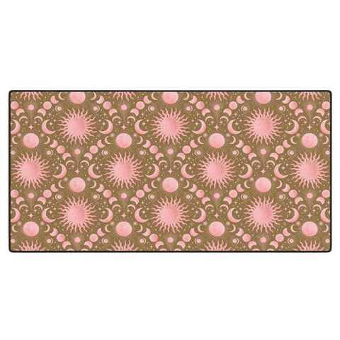 Gabriela Simon Dusty Pink Boho Celestial Desk Mat