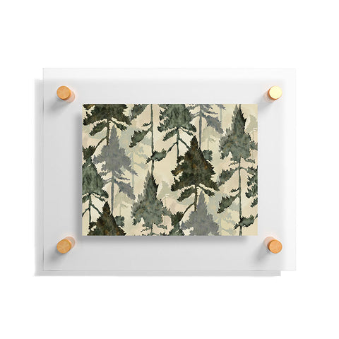 Gabriela Simon Enchanted Watercolor Pine Forest Floating Acrylic Print