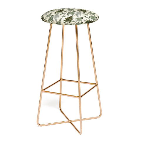 Gabriela Simon Enchanted Watercolor Pine Forest Bar Stool