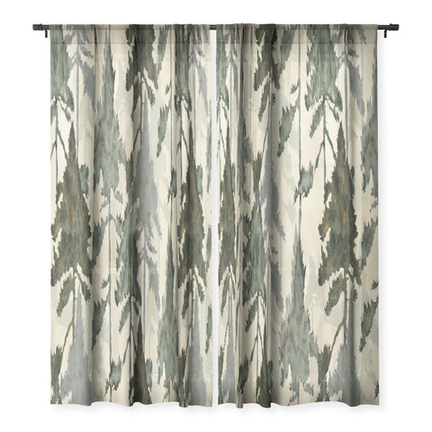 Gabriela Simon Enchanted Watercolor Pine Forest Sheer Non Repeat