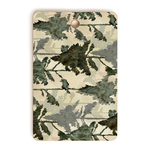 Gabriela Simon Enchanted Watercolor Pine Forest Cutting Board Rectangle