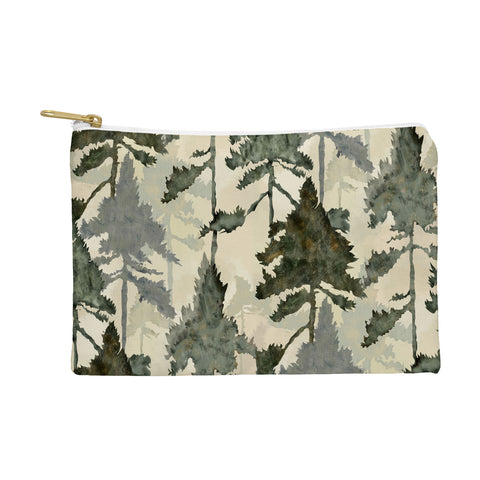 Gabriela Simon Enchanted Watercolor Pine Forest Pouch