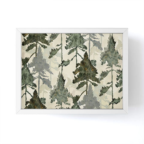 Gabriela Simon Enchanted Watercolor Pine Forest Framed Mini Art Print