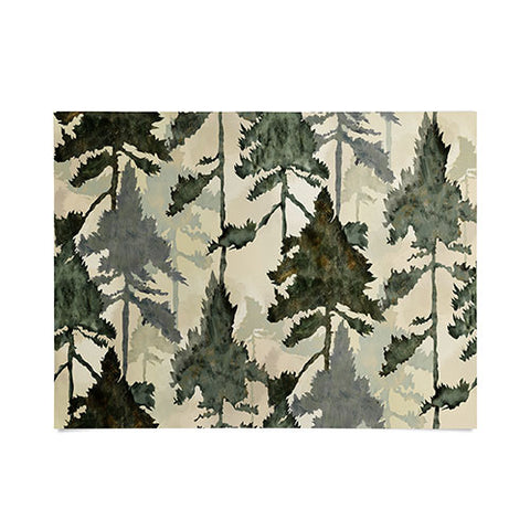 Gabriela Simon Enchanted Watercolor Pine Forest Poster