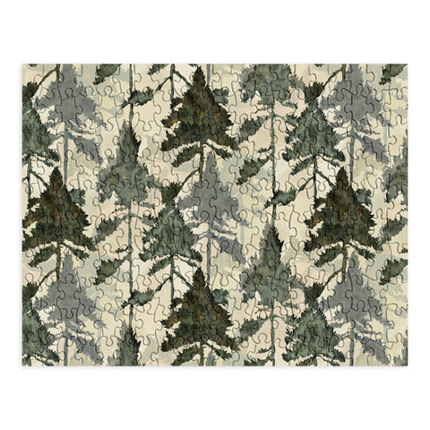 Gabriela Simon Enchanted Watercolor Pine Forest Puzzle