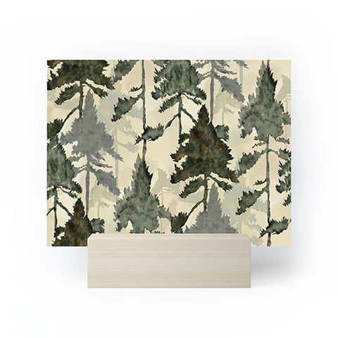 Gabriela Simon Enchanted Watercolor Pine Forest Mini Art Print
