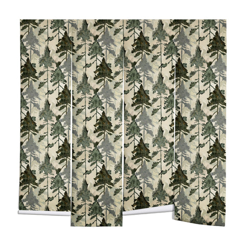 Gabriela Simon Enchanted Watercolor Pine Forest Wall Mural