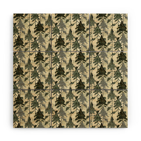 Gabriela Simon Enchanted Watercolor Pine Forest Wood Wall Mural