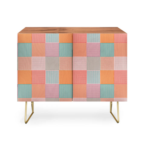 Gabriela Simon Flower Fields Abstract Credenza