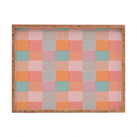 Gabriela Simon Flower Fields Abstract Rectangular Tray