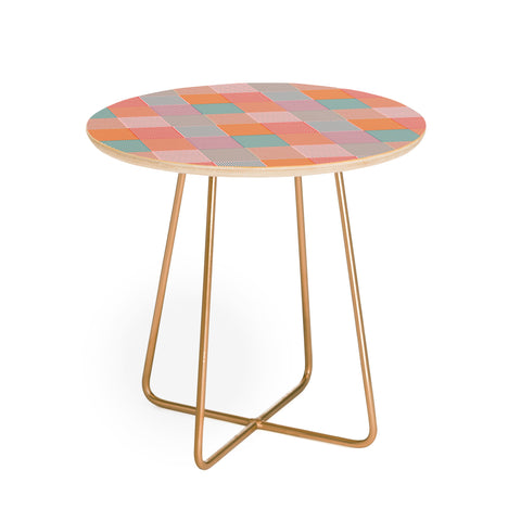 Gabriela Simon Flower Fields Abstract Round Side Table