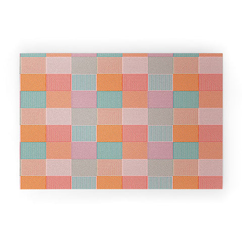 Gabriela Simon Flower Fields Abstract Welcome Mat