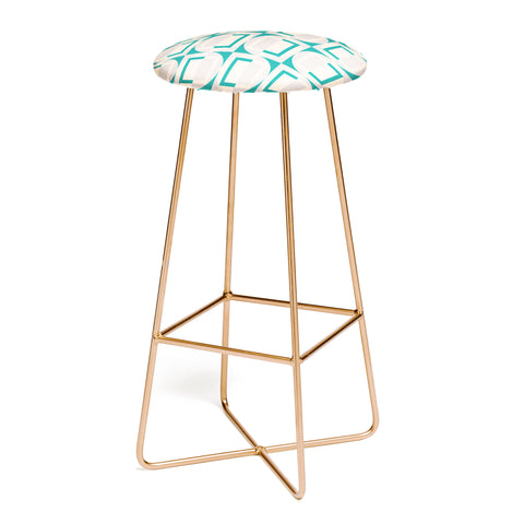 Gabriela Simon Mid Century Modern Geometric Bar Stool