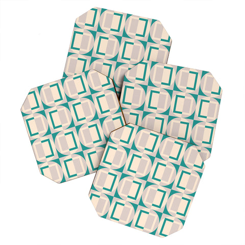 Gabriela Simon Mid Century Modern Geometric Coaster Set