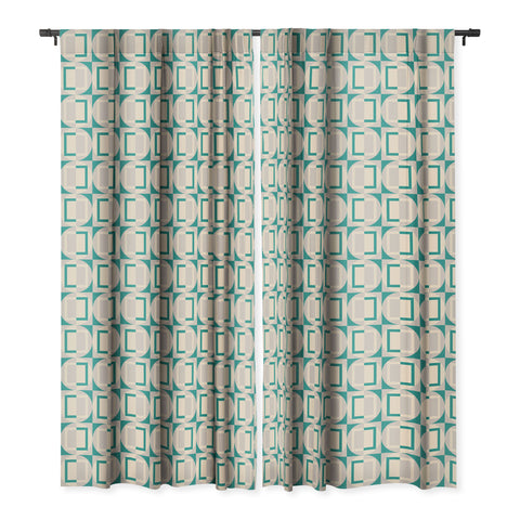 Gabriela Simon Mid Century Modern Geometric Blackout Window Curtain