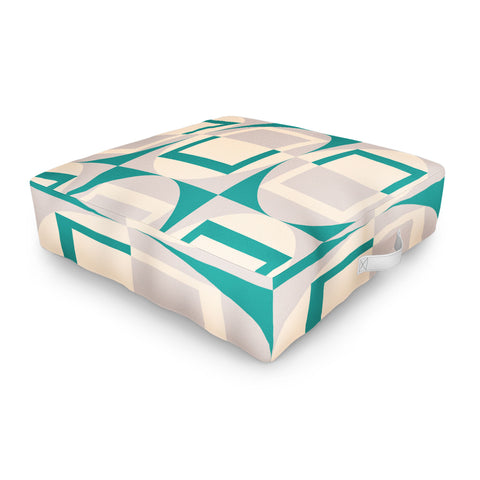 Gabriela Simon Mid Century Modern Geometric Outdoor Floor Cushion