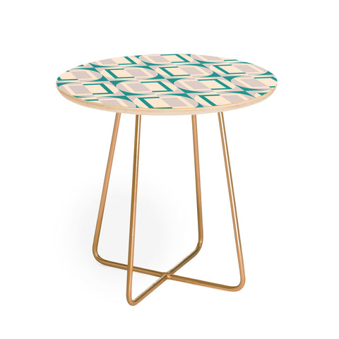 Gabriela Simon Mid Century Modern Geometric Round Side Table