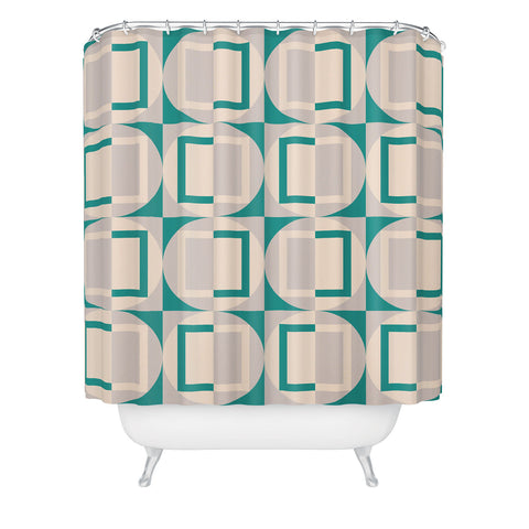 Gabriela Simon Mid Century Modern Geometric Shower Curtain